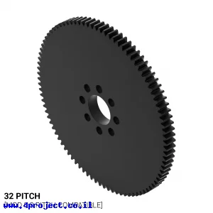 גלגל שיניים 32P, עובי 3/16", דלרין - 92 שיניים