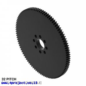 גלגל שיניים 32P, עובי 3/16", דלרין - 100 שיניים