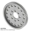 גלגל שיניים 32P, ציר 0.5", אלומיניום - 64 שיניים