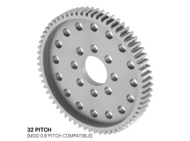 תמונה של מוצר גלגל שיניים 32P, ציר 0.5", אלומיניום - 64 שיניים