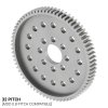 גלגל שיניים 32P, ציר 0.5", אלומיניום - 72 שיניים