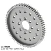 גלגל שיניים 32P, ציר 0.5", אלומיניום - 72 שיניים