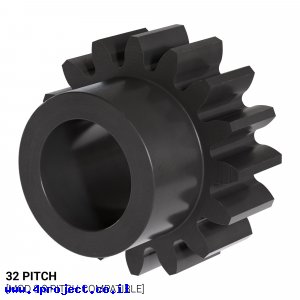 גלגל שיניים 32P, ציר 0.25", דלרין - 16 שיניים