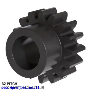 גלגל שיניים 32P, ציר 0.25", דלרין - 16 שיניים