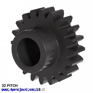 גלגל שיניים 32P, ציר 0.25", דלרין - 20 שיניים