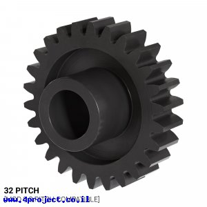 גלגל שיניים 32P, ציר 0.25", דלרין - 26 שיניים