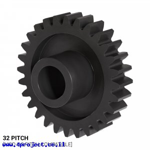 גלגל שיניים 32P, ציר 0.25", דלרין - 28 שיניים