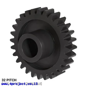גלגל שיניים 32P, ציר 0.25", דלרין - 28 שיניים