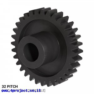 גלגל שיניים 32P, ציר 0.25", דלרין - 32 שיניים
