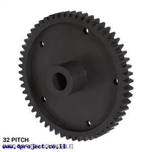 גלגל שיניים 32P, ציר 0.25", דלרין - 56 שיניים