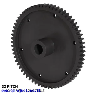 גלגל שיניים 32P, ציר 0.25", דלרין - 64 שיניים