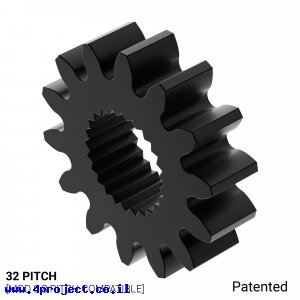 גלגל שיניים 32P, ציר C1-24T, דלרין - 14 שיניים