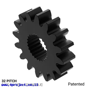 גלגל שיניים 32P, ציר C1-24T, דלרין - 16 שיניים
