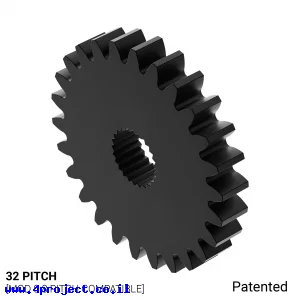 גלגל שיניים 32P, ציר C1-24T, דלרין - 26 שיניים