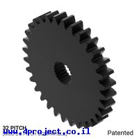 גלגל שיניים 32P, ציר C1-24T, דלרין - 32 שיניים