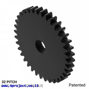 גלגל שיניים 32P, ציר C1-24T, דלרין - 36 שיניים