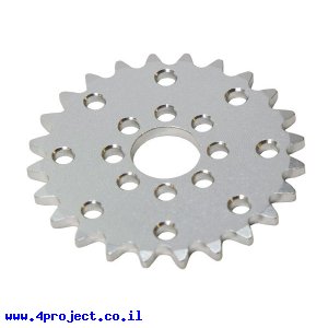 גלגל שיניים לשרשרת 0.250", אלומיניום - 24 שיניים
