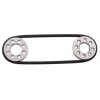 גלגלת לרצועות חלקות, ציר 1" (25.4 מ"מ) - קוטר 3"