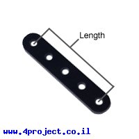 פס מחורר מפלסטיק 17 חורים - אורך 6.16" (6.535")