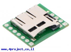 תמונה של מוצר כרטיסון עם מחבר כרטיסי זכרון microSD של Pololu