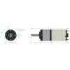 מנוע 22Dx44L מהירות 350rpm @ 12V