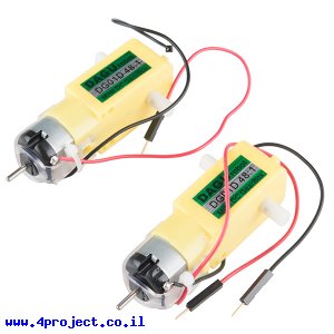 מנוע חובבים 140rpm @ 4.5V - ישר - זוג