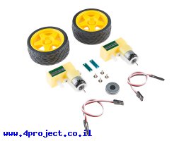 תמונה של מוצר גלגל 65x25 + מנוע + מקודד - ערכה של 2
