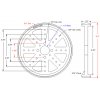 גלגל לעומס גבוה 152.4 מ"מ (6") לתבנית חורים 0.770"