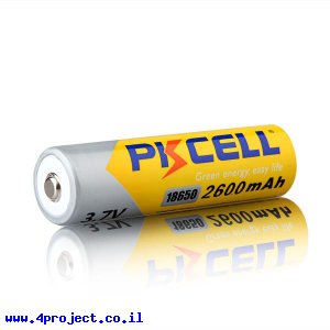 סוללה 18650 - Li-Ion 3.7V/2600mAh/1-5C