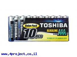 תמונה של מוצר סוללה חד פעמית (אלקליין) - AAA 1.5V - חבילה של 10
