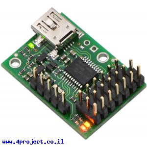 בקר מנוע סרוו 6 ערוצים מורכב - USB/TTL