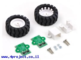 תמונה של מוצר מקודד סיבוב + גלגל + מחזיק מנוע - ערכה של 2