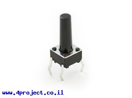 תמונה של מוצר כפתור מיני 6x6 מ"מ עם צוור ארוך
