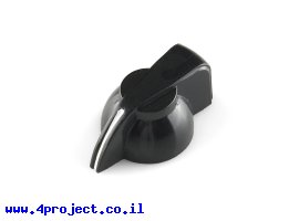 תמונה של מוצר ידית שחורה 14x20 מ"מ - ראש תרנגולת