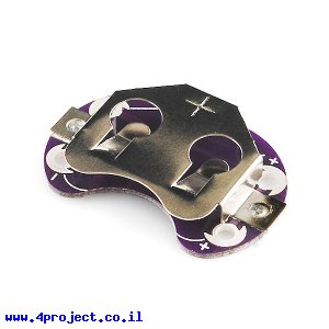 בית סוללה - כפתור 20 מ"מ ל-LilyPad - גרסה קודמת