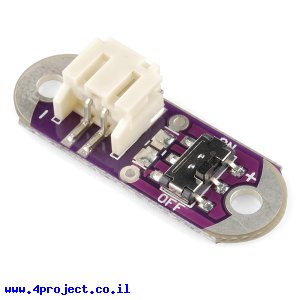 מחבר JST 2-pin עם מפסק ל-LilyPad