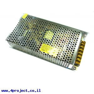 ספק כח ממותג 12V/16.7A - זיווד מתכתי 199x98x42