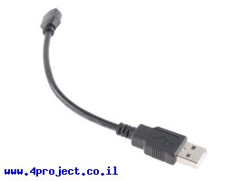 תמונה של מוצר כבל USB A ל-microB באורך 15 ס"מ