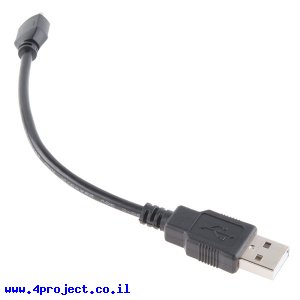כבל USB A ל-microB באורך 15 ס"מ