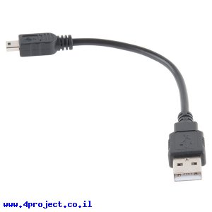 כבל USB A ל-miniB באורך 15 ס"מ