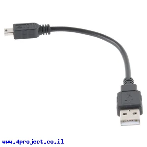 כבל USB A ל-miniB באורך 15 ס"מ