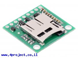 תמונה של מוצר כרטיסון עם מחבר כרטיסי זכרון microSD למערכות של 5V