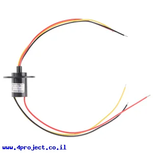 חיבור מסתובב (Slip Ring / טבעת החלקה) - 3 מוליכים (10A)