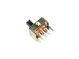 תמונה של מוצר מפסק הזזה DPDT קטן - רגליים 2 מ"מ