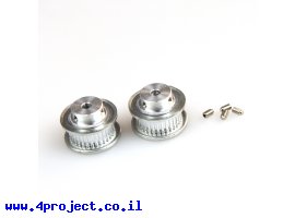 תמונה של מוצר גלגלת רצועת תזמון MXL 6mm לציר 4 מ"מ - 32 שיניים