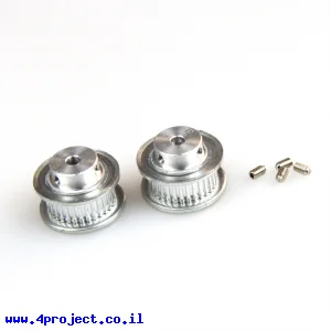 גלגלת רצועת תזמון MXL 6mm לציר 4 מ"מ - 32 שיניים