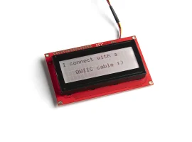 תמונה של מוצר LCD טקסט 20x4, כתב שחור על RGB רקע, 3.3V, ממשק טורי - חיבור Qwiic