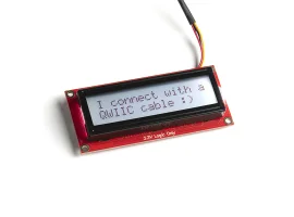 תמונה של מוצר LCD טקסט 16x2, כתב שחור על RGB רקע, 3.3V, ממשק טורי - חיבור Qwiic