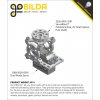 מחזיק מנוע ServoBlock™ למנועי סרוו בגודל סטנדרטי עם ציר 3F-25T - ציר עם חורים M4