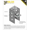 מחזיק מנוע ServoBlock™ למנועי סרוו בגודל סטנדרטי עם ציר 3F-25T - ציר עם חורים M4